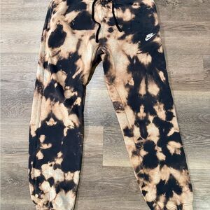 Nike Kids Black and Tan Tie-Dye Joggers